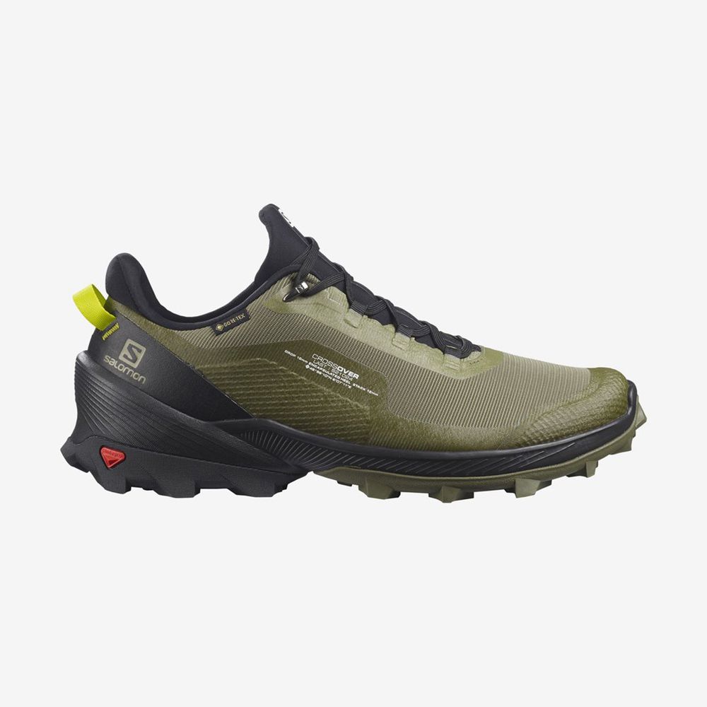 Salomon CROSS OVER GTX Zapatillas Trekking Hombre - Verde - Colombia (26397-LUVF)